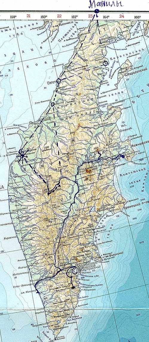 карта маршрута экспедиции Владимира Снатенкова "Африка II 2000"